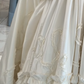 Retro Stunning Ball Gown Strapless Ivory Satin Long Train Wedding Dress SH6091