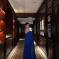 Stunning Royal Blue Mermaid Off the Shoulder Chiffon Prom Dress Party Dress Formal Dress SH3664