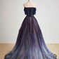 Charming Purple Gradient Tulle Long Prom Dress Evening Party Dress SH817