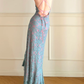 Sexy Mermaid Straps Blue Lace Pink Chiffon Long Prom Dress Wedding Guest Dress SH5504