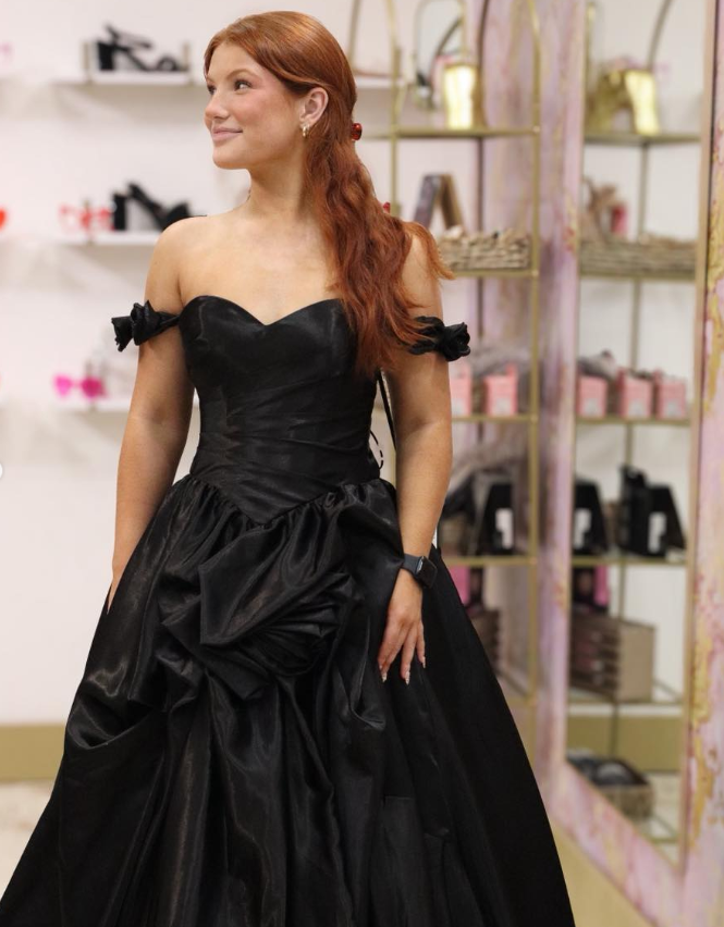 Cute Black A Line Off the Shoulder Pleated Satin Long Prom Dress Evening Dress SH6812