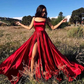 Long Prom Dresses Red Evening Dresses For Girls SH255