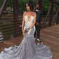 Charming Sequins Mermaid Evening Dress Long Prom Dress SH976