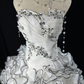 Vintage A Line Sweetheart Neck Appliques Layered Organza Prom Dress Evening Dress SH5605