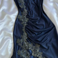 Sexy Navy Blue Mermaid Lace Prom Dress Party Dress SH1237