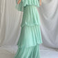 Green Layered Chiffon A Line V Neck Simple Long Party Dress Evening Dress 18 Birthday Dress SH3626