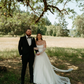 Simple Classic White A Line Strap Satin Tulle Long Prom Dress Wedding Dress SH3657