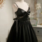 Sexy Spaghetti Straps Beading Satin Bow Short Homecoming Dresses SH1624