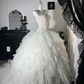 Vintage A Line Sweetheart White Lace Organza Prom Dress Evening Dress SH5609