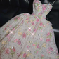 Pink Exquisite Embroidery Ball Gown Sweetheart Neck Tulle Prom Dress Quinceanera Dress SH7165