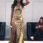 Long Spaghetti Straps Mermaid Slit Prom Dresses, Long Prom Dresses SH389