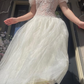 Vintage Princess Ball Gown Off the Shoulder Lace Tulle Prom Dress Evening Dress SH5905