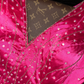 Barbie Pink Cute A Line Halter Beaded Layered Satin Short Homecoming Dress Party Dress SH3049