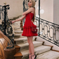 Red Tulle Homecoming Dress Short Prom Dress SH878