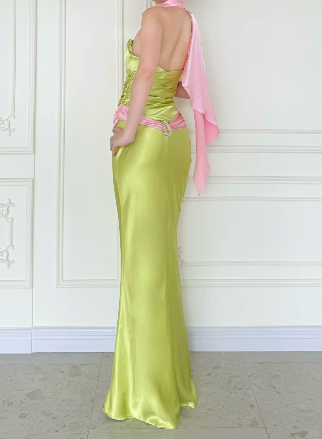 Fresh Free Vintage Mermaid Strapless Simple Satin Long Prom Dress Wedding Guest Dress SH5501