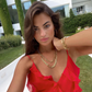 Red Backless Long Prom Dress With Ruffle  SH727
