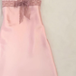 Simple Pink A Line Spaghetti Strap Lace Satin Short Homecoming Dress Birthday Dress Outfits SH3541