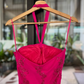 Vintage Charming Hot Pink Beaded Chiffon Long Prom Dress Party Dress SH4884