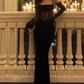 Sexy Bodycon Velvet Lace Red Evening Party Dress Spaghetti Straps Mermaid Prom Dress  SH1427