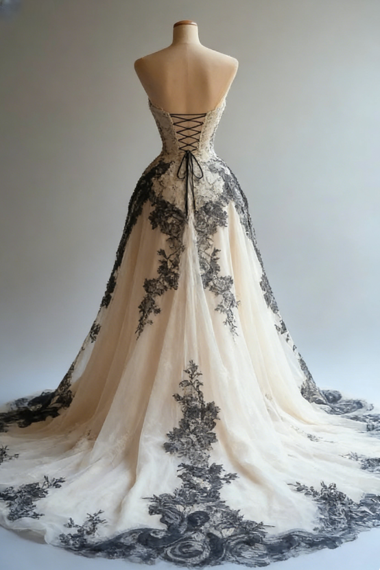 A Line Spaghetti Strap Lace Appliques Chiffon Prom Dress Graduation Prom Dress SH2480