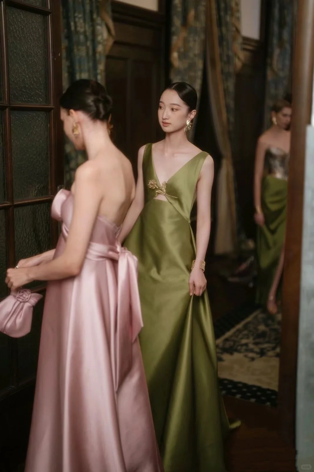 Pink A Line Sweetheart Neck Cute 3D Floral Satin Prom Dress Party Dress SH4738