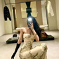 Romantic Mermaid Spaghetti Strap Appliques Satin Long Prom Dress Evening Dress SH8789