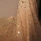 Shiny A Line Spaghetti Strap Multi-color Rhinestone Tulle Prom Dress Party Dress SH4740
