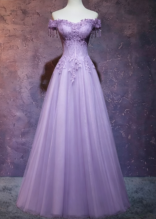 Beautiful Wine Red Tulle Sweetheart Long Prom Dress, A-line Party Dress KS5885