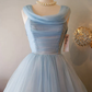 Vintage Blue Homecoming Dress，Elegant Prom Dress SH644