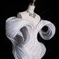 Unique Sheath Off the Shoulder Sequin White Tulle Long Prom Dress Evening Dress SH2441