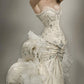 Exquisite Mermaid Sweetheart Neck Beaded Tulle Satin Long Prom Dress Wedding Dress SH3551