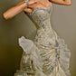 Exquisite Mermaid Sweetheart Neck Beaded Tulle Satin Long Prom Dress Wedding Dress SH3551
