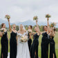 Black Velvet Pleating Crowl Neck Sheath With Silt Long Bridesmaid Dresses SH5573