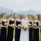 Black Velvet Pleating Crowl Neck Sheath With Silt Long Bridesmaid Dresses SH5573