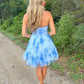 Sweetheart A Line Corset Floral Print Short Homecoming Dress SH5925