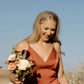 Burnt Orange Open Back Spaghetti Strap Mermaid Charming Bridesmaid Dresses SH5577
