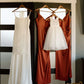Burnt Orange Open Back Spaghetti Strap Mermaid Charming Bridesmaid Dresses SH5577