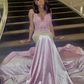 Sexy Mermaid Party Dress Pink Prom Evening Dress  SH1267