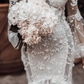 Stunning Mermaid Sweetheart Neck White Lace Wedding Dress SH4996