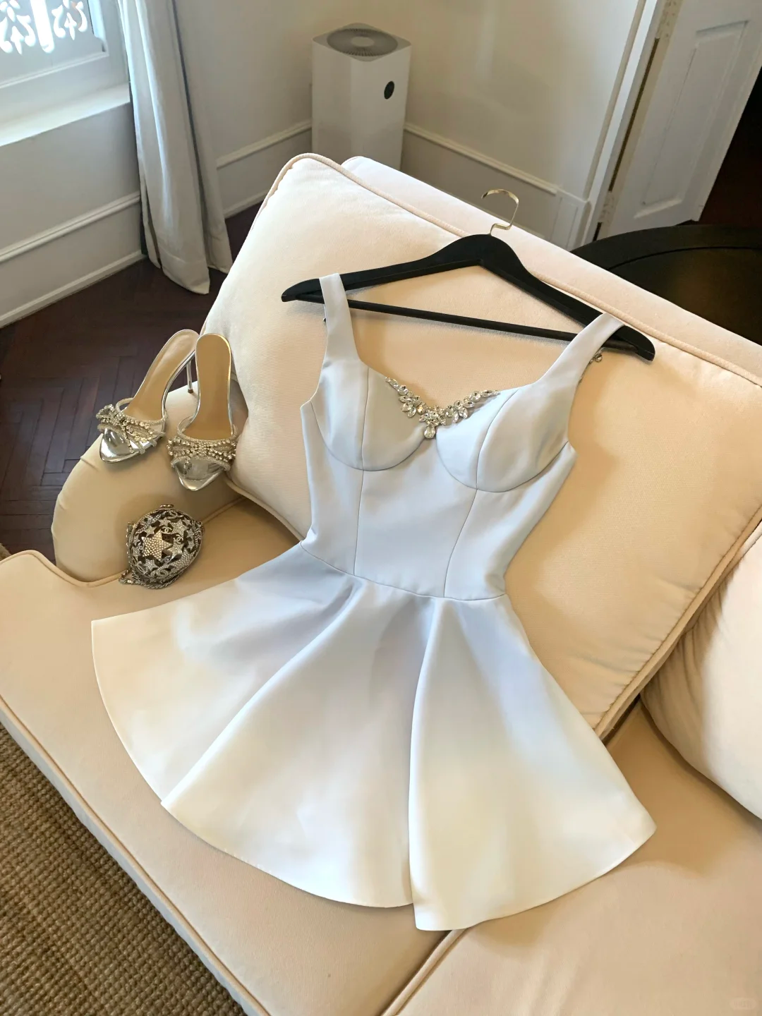 Blue Ombre A Line Simple Satin Short Prom Dress Homecoming Dress SH5836
