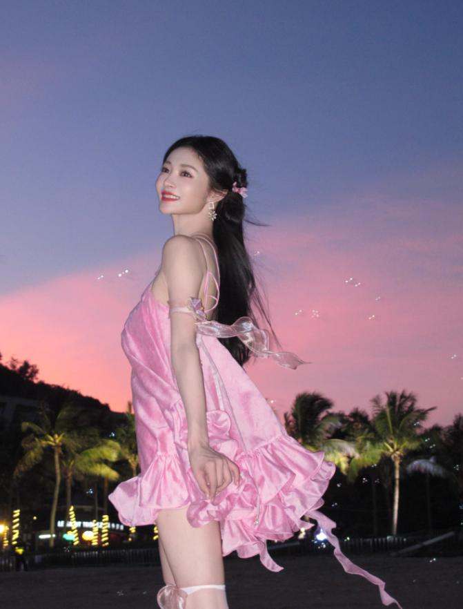 Cute Pink A Line One Shoulder Satin Short Homecoming Dress Vacation Dress SH4153