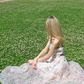 Beautiful A Line Strapless Sequin Floral White Tulle Long Prom Dress Date Dress SH6507