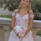 Dazzling A Line Off the Shoulder Sequin Layered Tulle Short Prom Dress Homecoming Dress SH6522