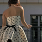 Cute A Line Strapless Polka Dots Satin Short Homecoming Dress Birthday Dress SH2147