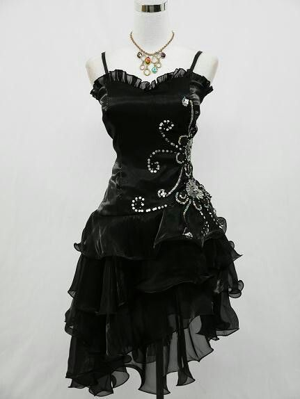Black Chiffon Beaded Mini Prom Dress Homecoming Dress  SH1022