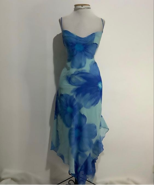 Unique Chiffon Print Prom Dress Party Dress SH1357