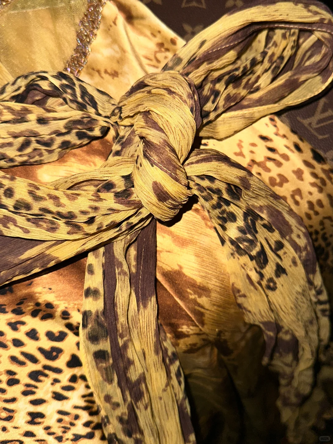 Sexy Leopard Print Satin Chiffon Prom Dress Party Evening Dress SH6000