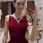 Burgundy Mermaid Velvet Open Back Long Prom Dress Wedding Guest Dress SH4385