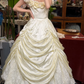 Vintage Ball Gown Puff Ivory Lace Satin Prom Dress 16th Birthday Dress SH5561