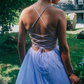 Elegant Purple Satin A Line Prom Dress Long Party Dress Evening Dress SH873